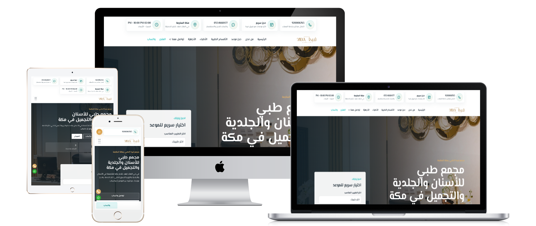 vida website project screenshot