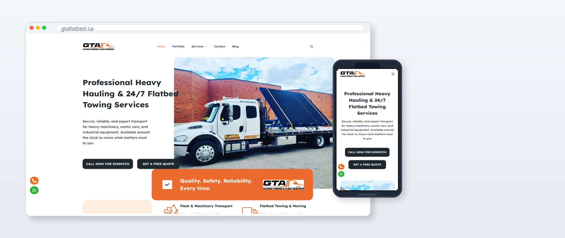 GTA Flatbed website project screenshot