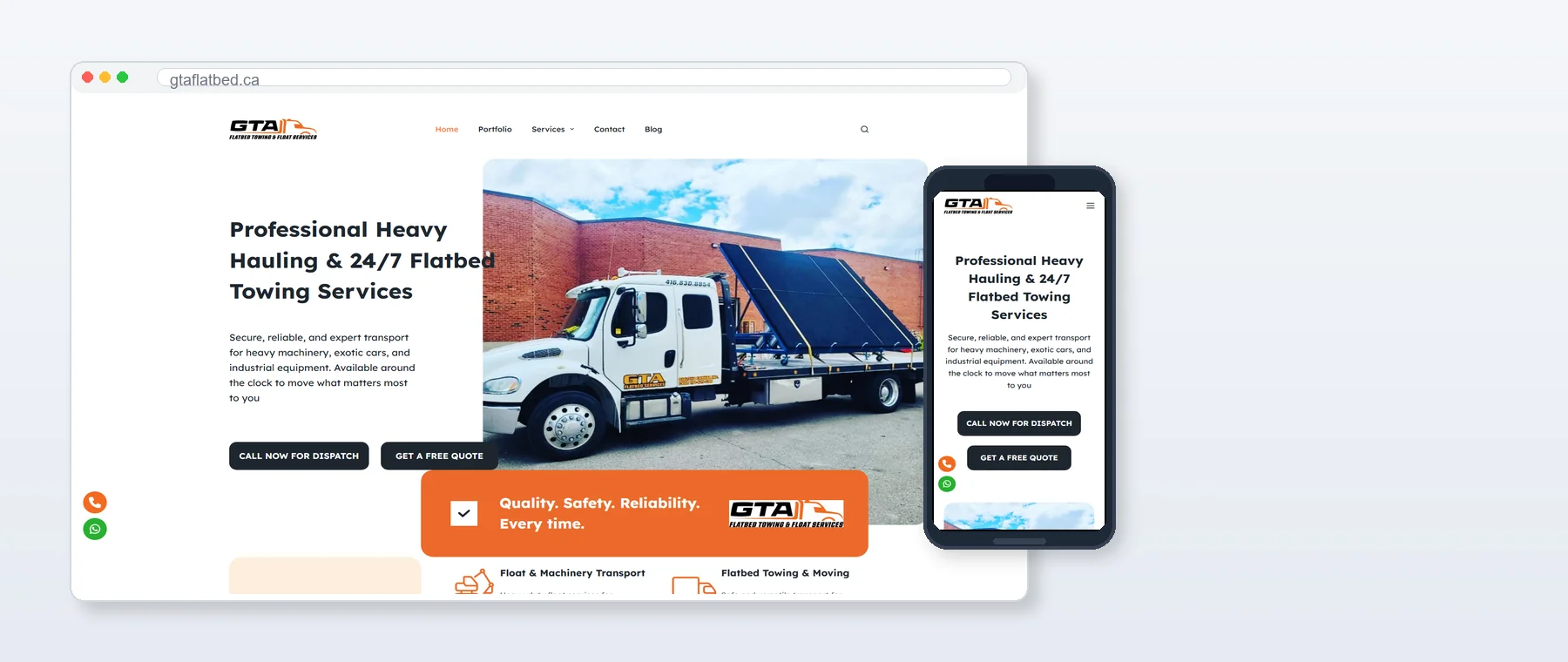 GTA Flatbed website project screenshot